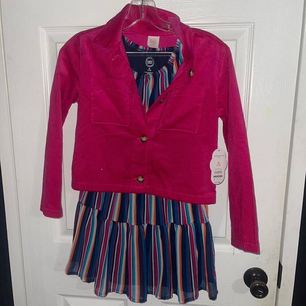 Wonder-nation Kids Girls dress and Jacket set new with tags Size 7/8
